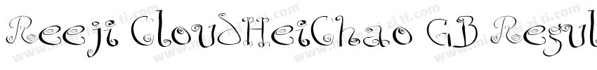 Reeji CloudHeiChao GB Regular字体转换